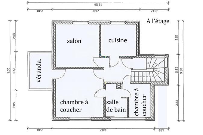 Appartement 2 plan de l&rsquo;&eacute;tage
